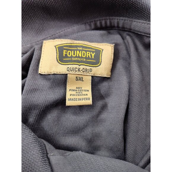 The Foundry Men's Quick-Dri Polo Shirt Gray Mens 5XL - Picture 5 of 5